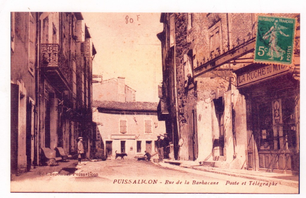 PUISSALICON – Rue de la Barbican Poste et Télégraphes Edit Bezombes Puissalicon